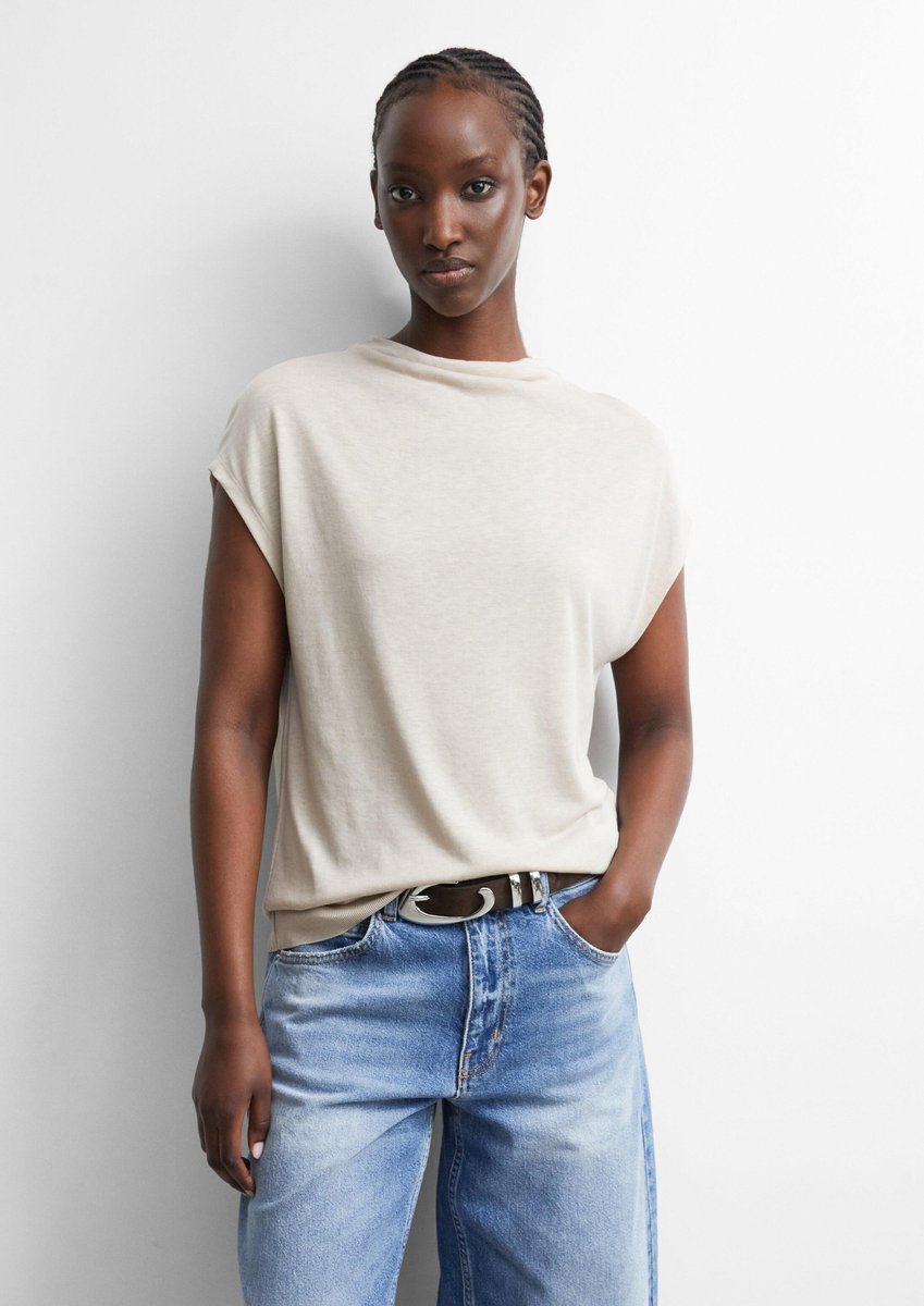 Leichte Stehkragen-T-shirt für Damen COMMA