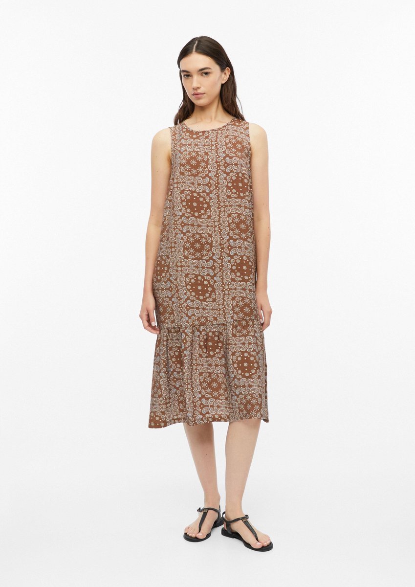Allover-Print Kleid mit Rüschendetails für Damen s.Oliver