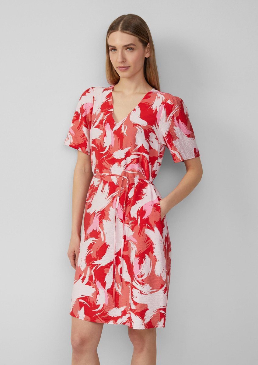 Kurzes Kleid aus Viskose mit Puffärmeln Damen s.Oliver