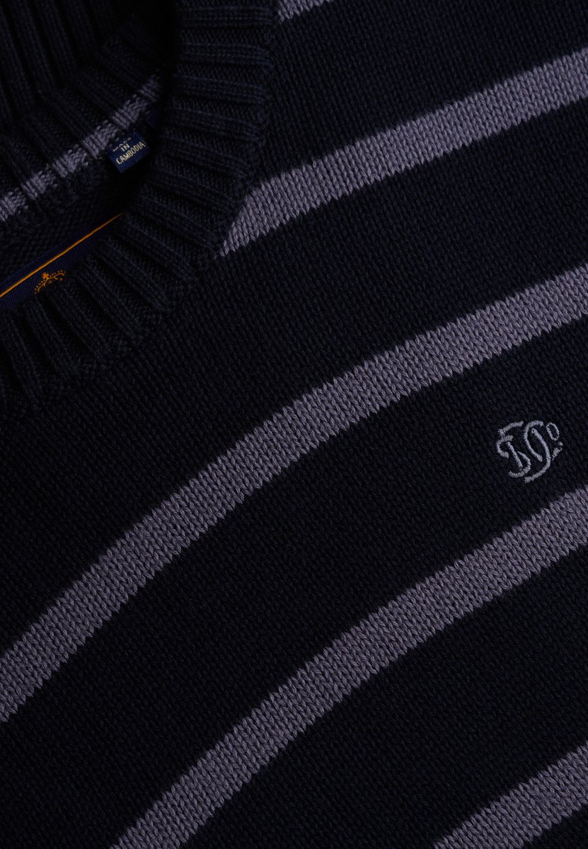 Gestreifter Baumwollpullover Superdry