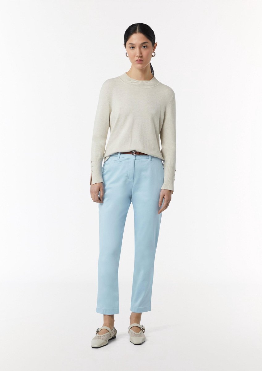 Chino-Hose aus Baumwollmischung mit abnehmbarem Gürtel Damen COMMA