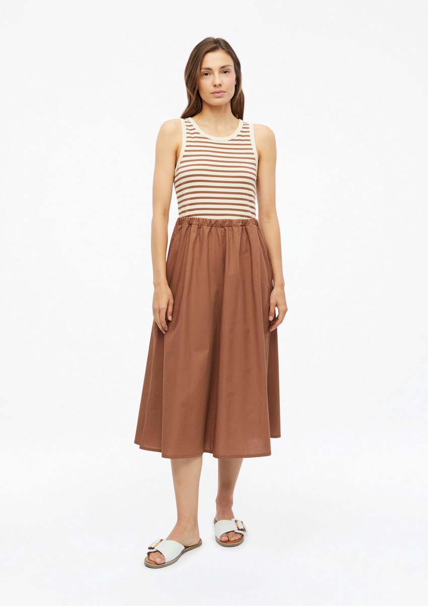 Midi Kleid mit geradem Schnitt und paspelierten Taschen und elastischem Bund für Damen s.Oliver