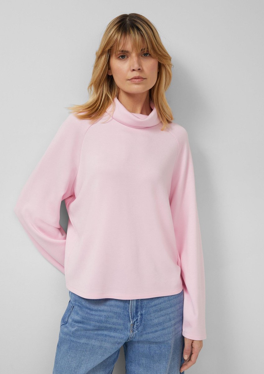 Damen Relaxed Fit Scuba Sweatshirt mit Schalkragen s.Oliver
