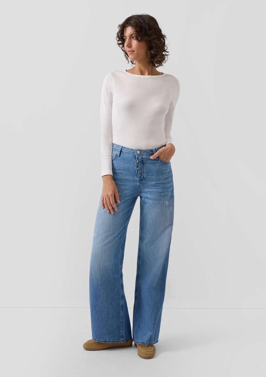 Weite Jeans mit regular fit und weitem Bein für Damen s.Oliver Suri