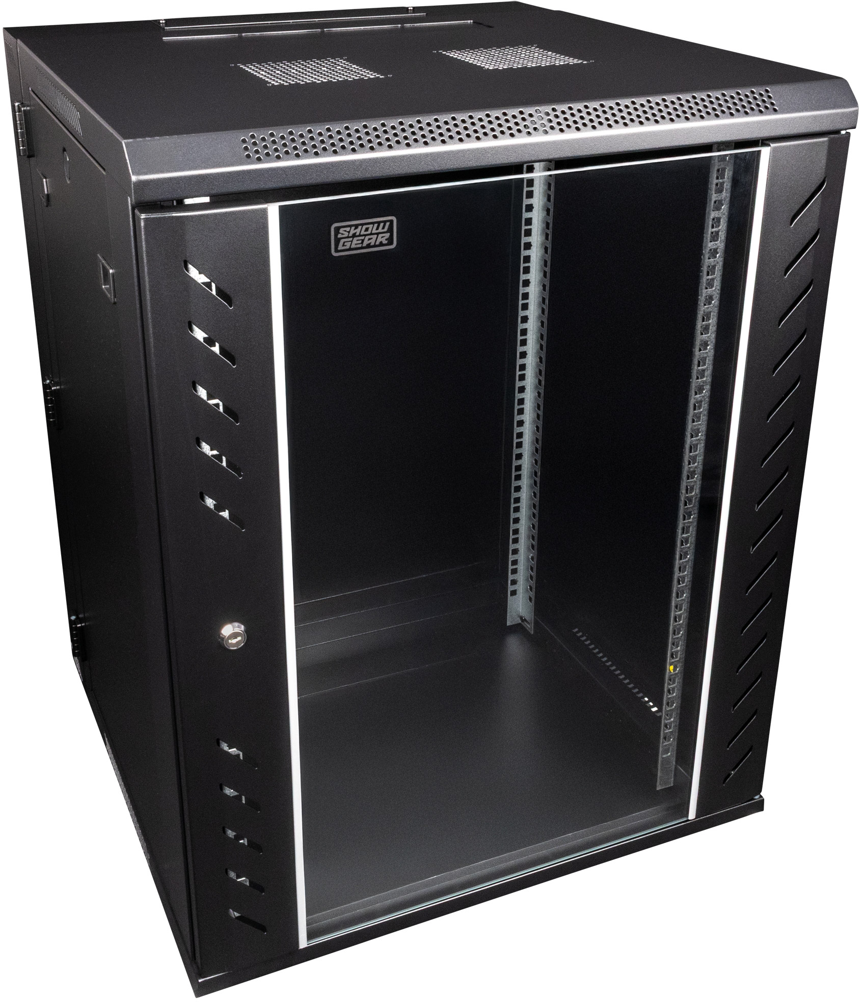 SHOWGEAR RCA-WMH-15 15U-Netzwerkschrank mit Glastür