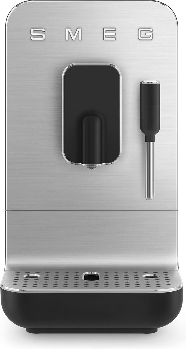 Cafetera Smeg BCC12BLMEU, Superautomática, 1350W, vaporizador, color inox y negro