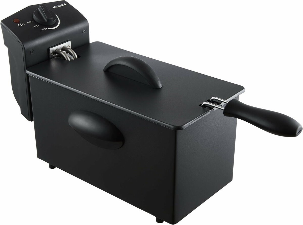 Freidora de aceite Kuken 36947, 2000W, 3 litros, negro