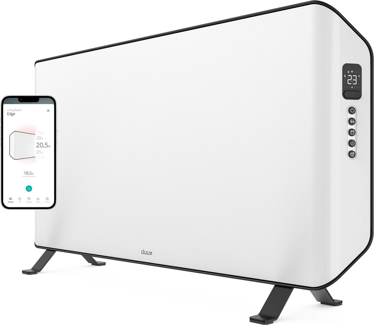 Convector Duux DXCH13 1500W WiFi M/D LED blanco
