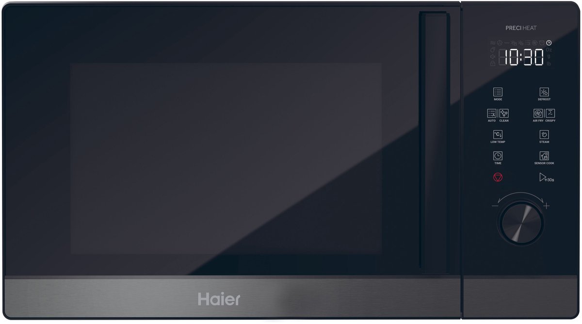 Microondas de superficie Haier HAMCI25FBS4TBST, 25 litros, 900W, Grill 1000W, negro