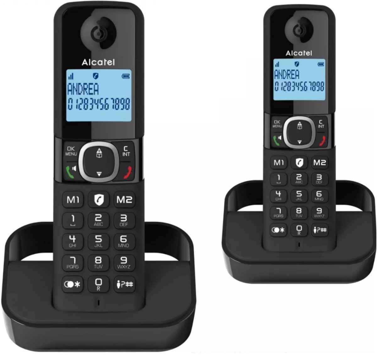 Teléfono inalámbrico Dect Alcatel F860 DUO, negro