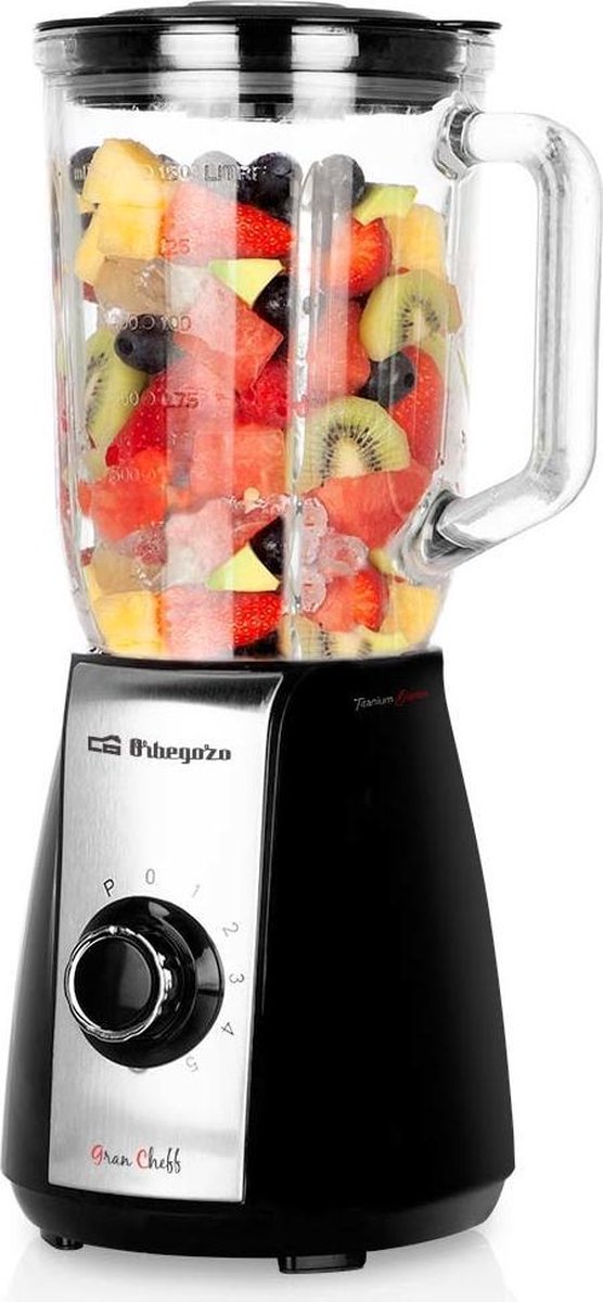 Batidora de vaso Orbegozo BV6575, 600W, negro