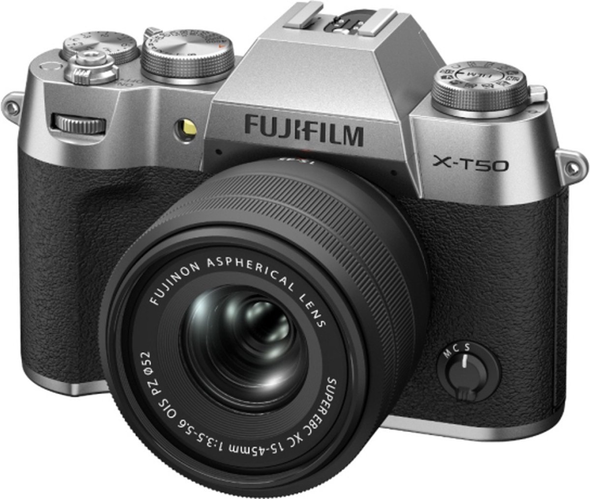 Fujifilm X-T50 Mirrorless Digital Camera - Silver - Camera + 15-45mm L