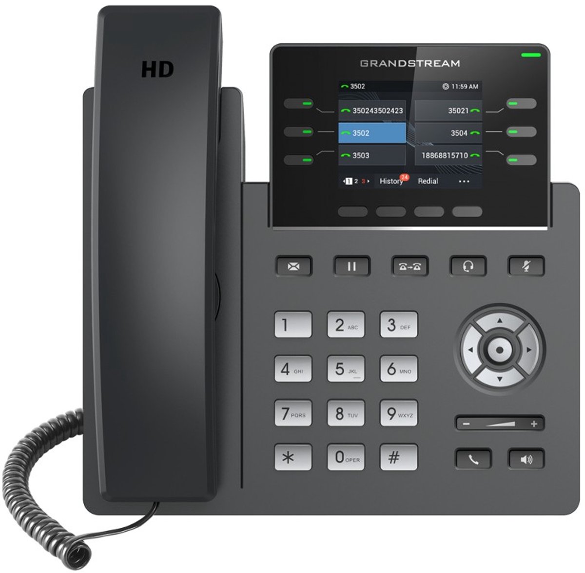 Grandstream Networks GRP2613 IP phone Black 4 lines TFT