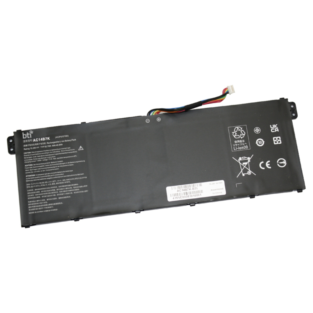 BTI 50.7 4 cell AC14B7K compatible battery for ACER ASPIRE R7-372T ASP