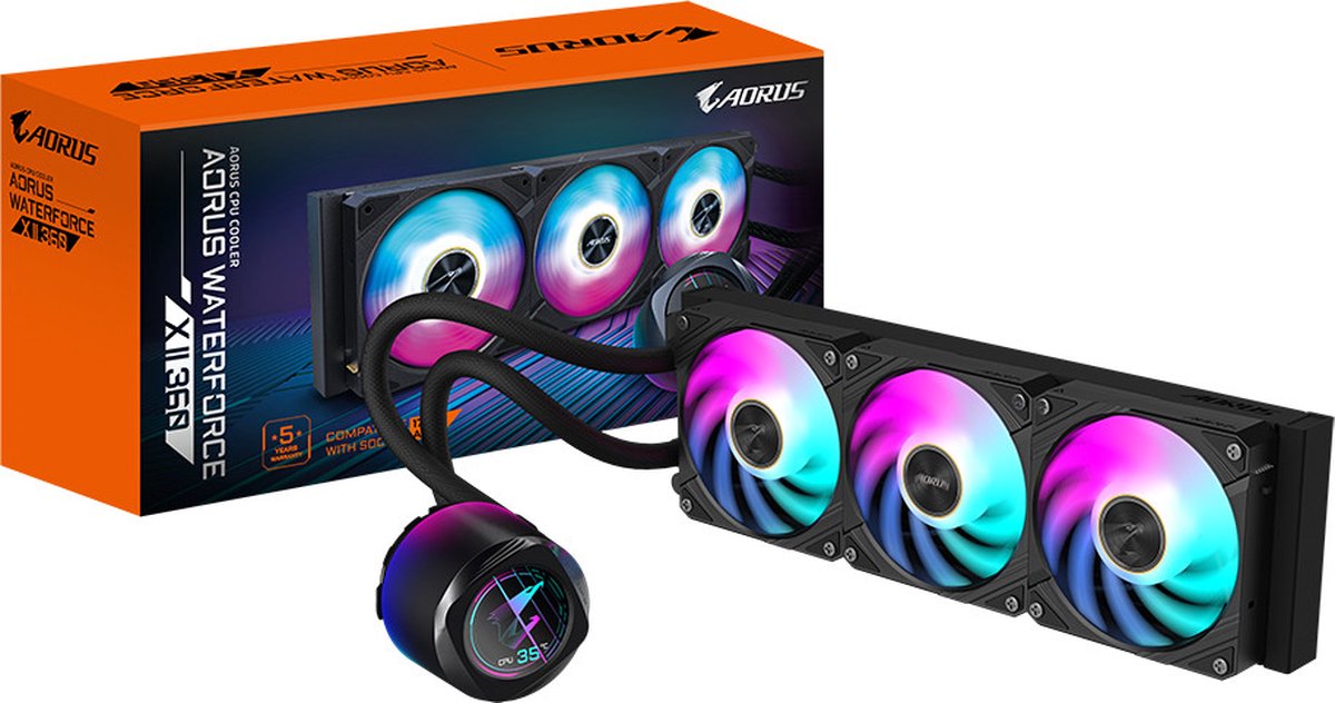 GIGABYTE AORUS WATERFORCE X II 360 AIO Liquid CPU Cooler