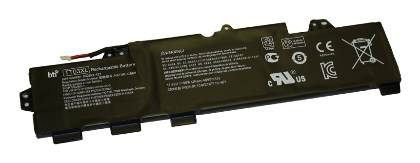 BTI 933322-006 compatible 56Wh 3 cell battery for HP ELITEBOOK 850 G5