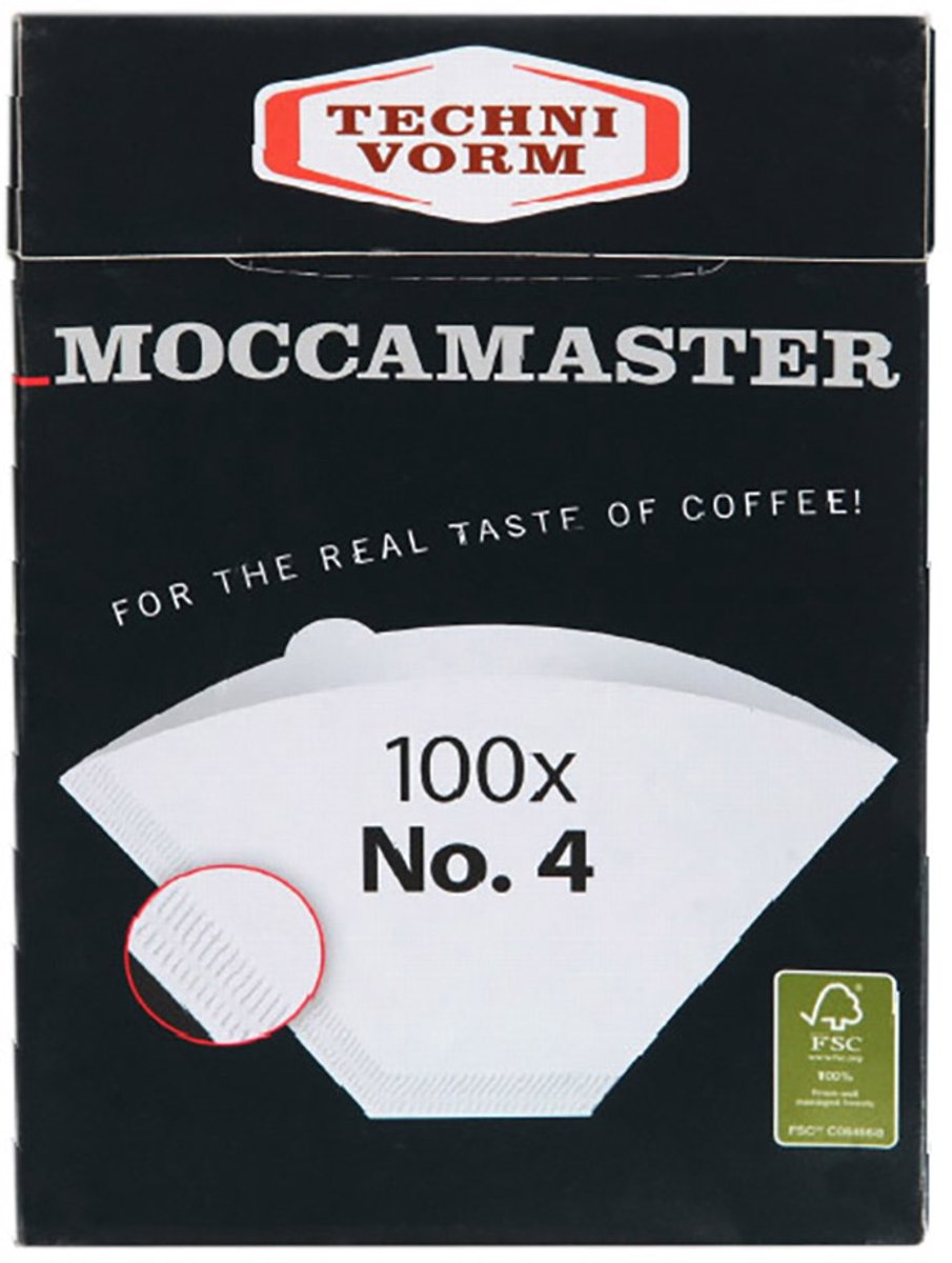 Pappersfilter för Moccamaster Nr.4 kaffebryggare