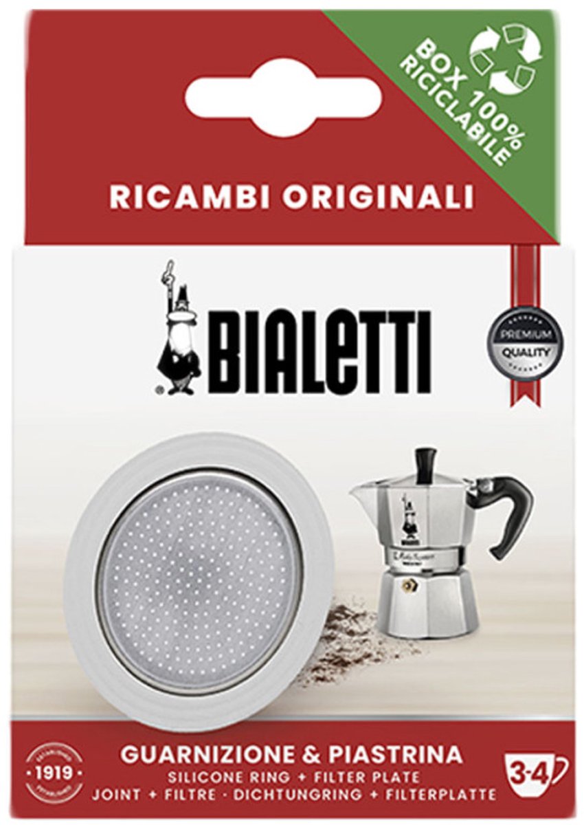 Packning och filterplatta för Bialetti Induction 3-kopps mokabryggare