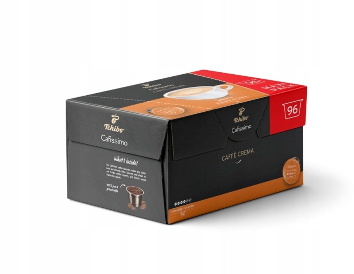 Kaffekapslar för Tchibo Cafissimo / Caffitaly system Tchibo Cafissimo Caffè Crema Rich Aroma, 96 st.