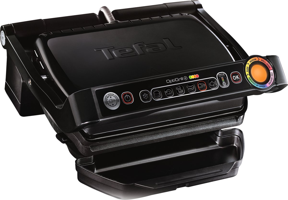 Elektrisk grill Tefal OptiGrill+ Black GC712834