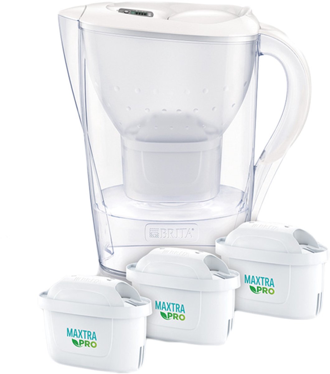 Vattenfilterkanna BRITA Marella Cool White, 2,4 l + 3 vattenfilter BRITA Maxtra+