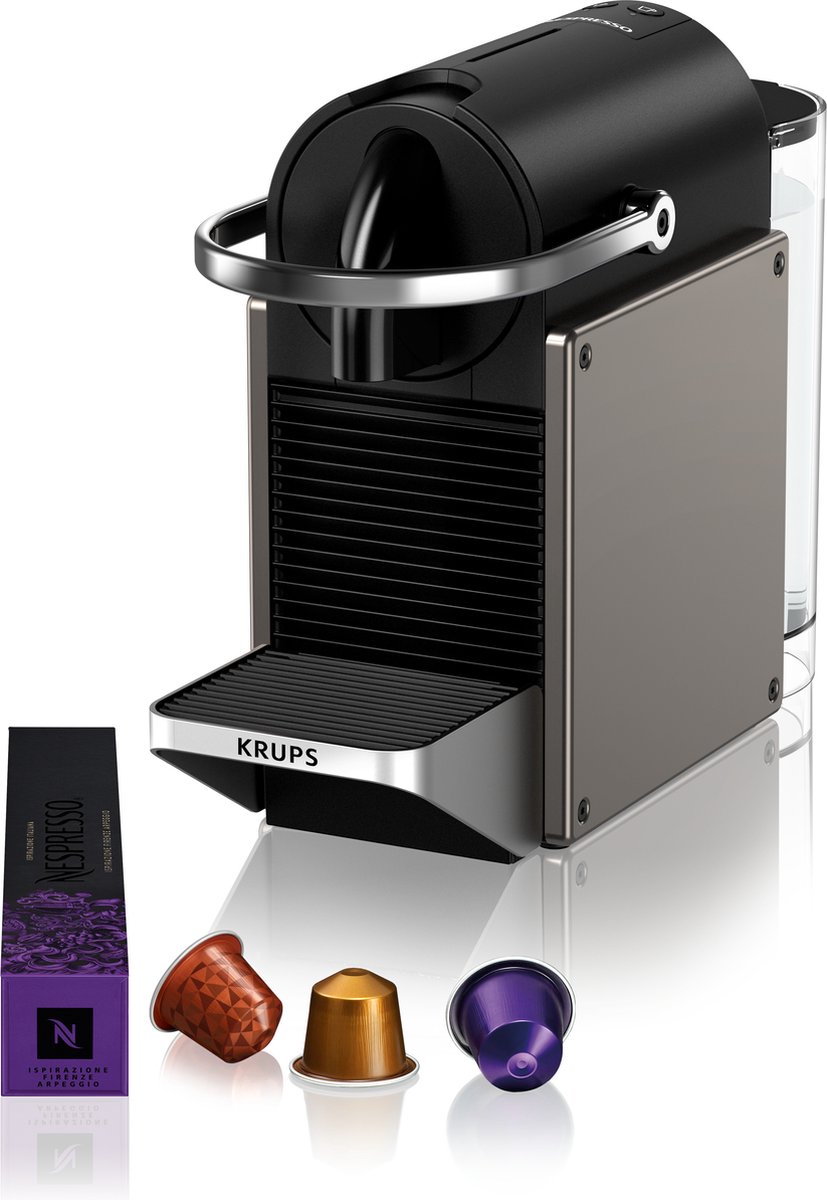 Nespresso Pixie Redesign XN306T10 Maskin med kapslar från Krups - Titan