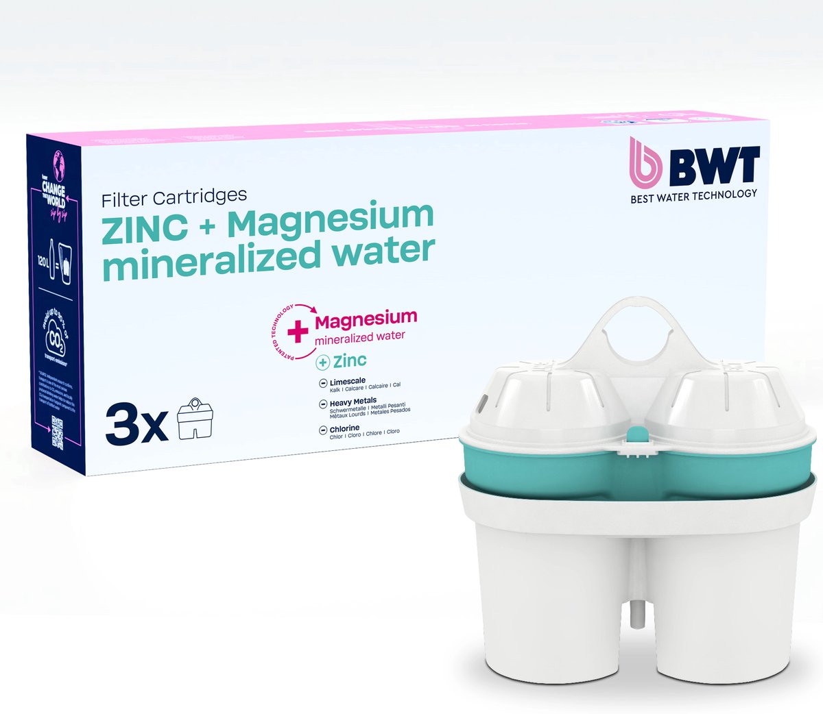 BWT vattenfilter med magnesium och zink, 3 st.