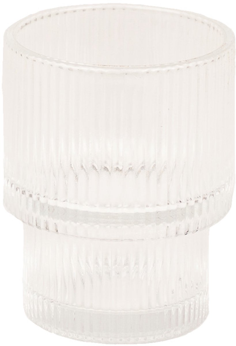 Räfflad flat white glas CHiATO, 200 ml