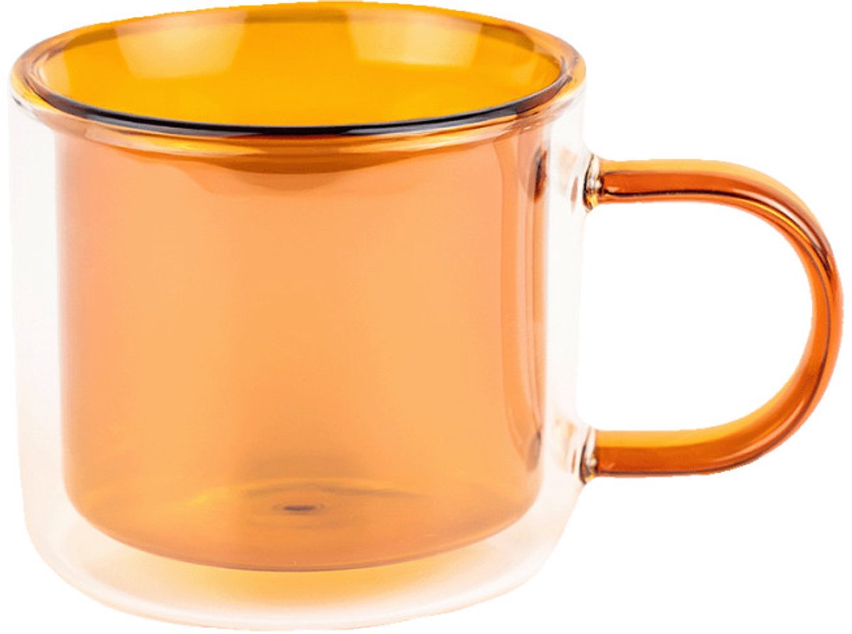 Dubbelväggig cappuccinoglas med handtag CHiATO, 250 ml