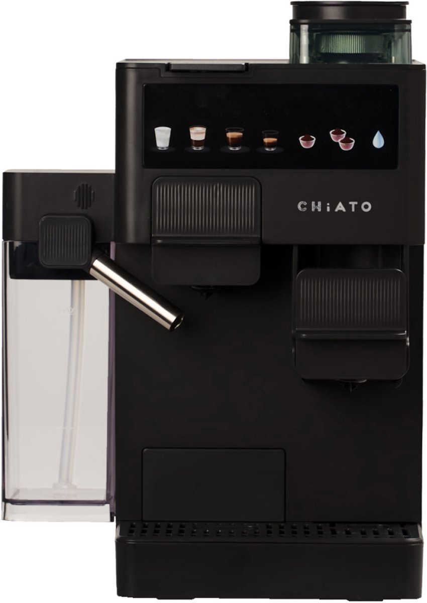 CHiATO coffeePLAY 5-in-1 Kaffemaskin bönor med mjölksystem - Svart