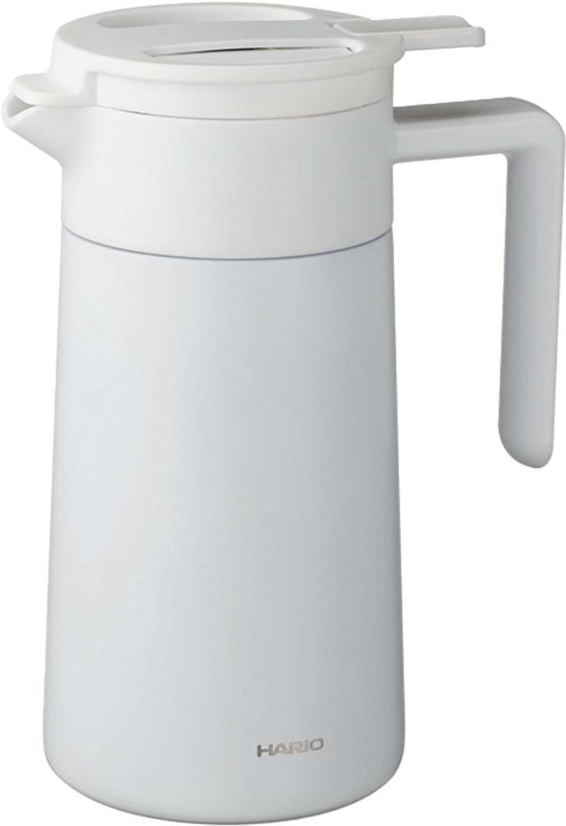 Hario dubbelväggig termoskanna med keramisk beläggning, 600 ml – Vit