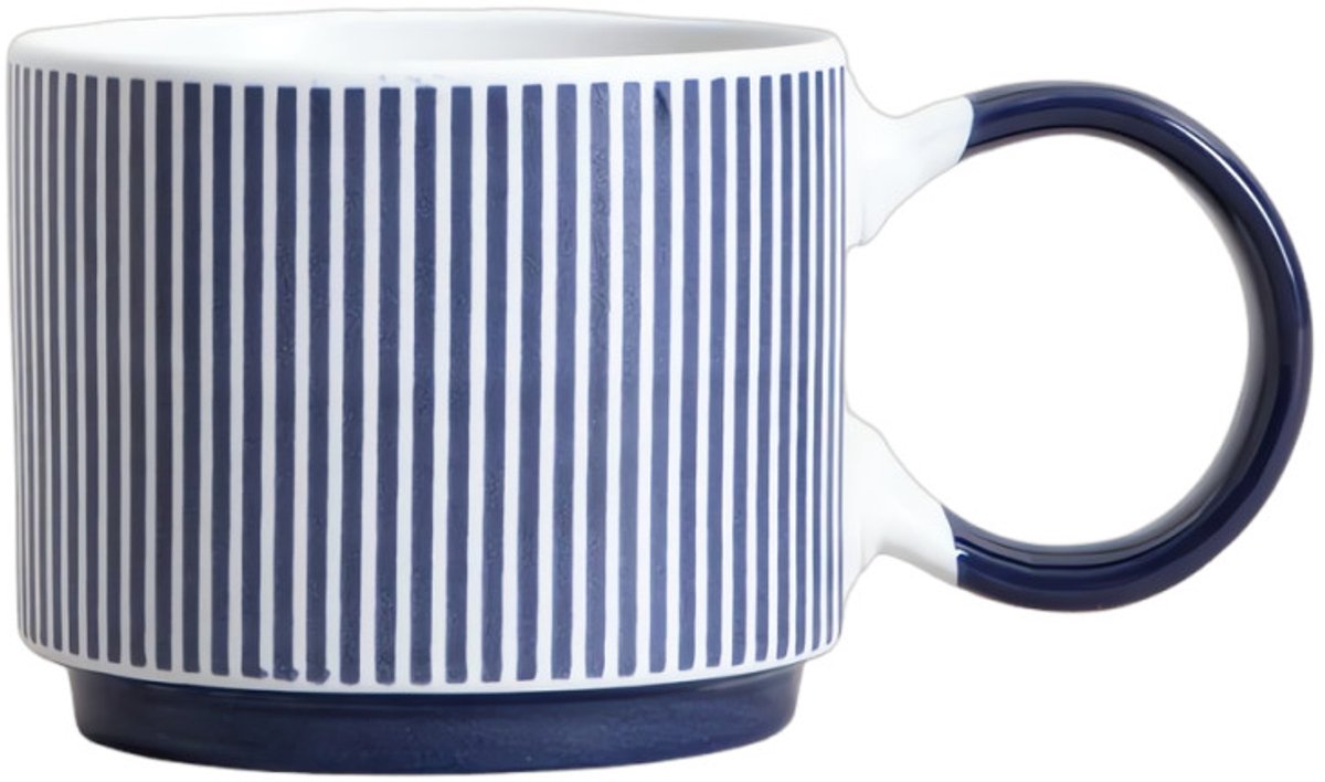 Homla MULIGO Blue Stripes mugg, 250 ml