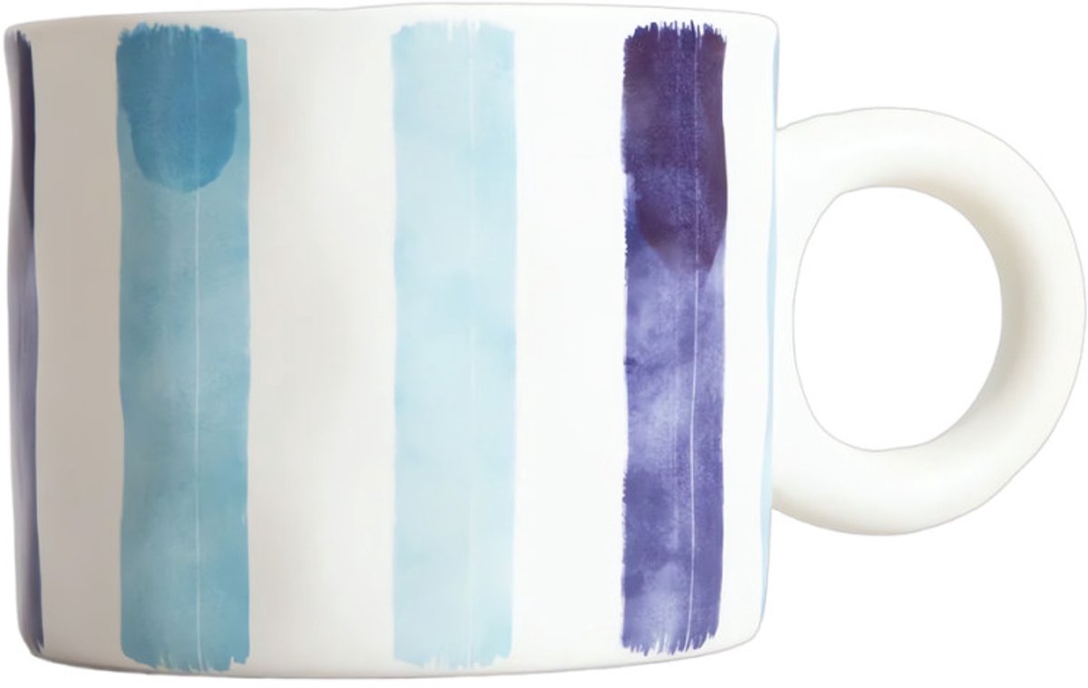 Homla TERNA Blue Stripes mugg, 350 ml
