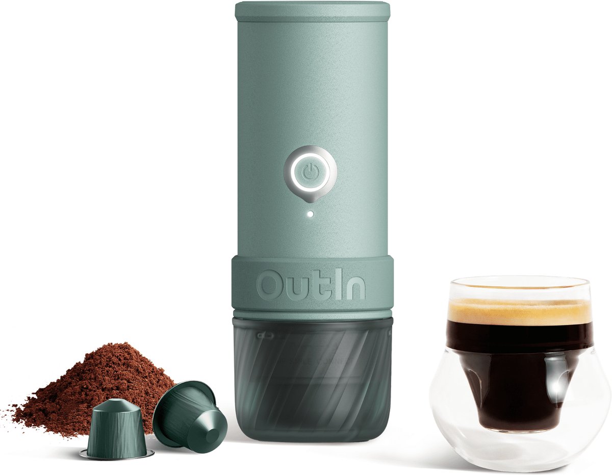 OutIn Mino bärbar espressomaskin – ljusgrön