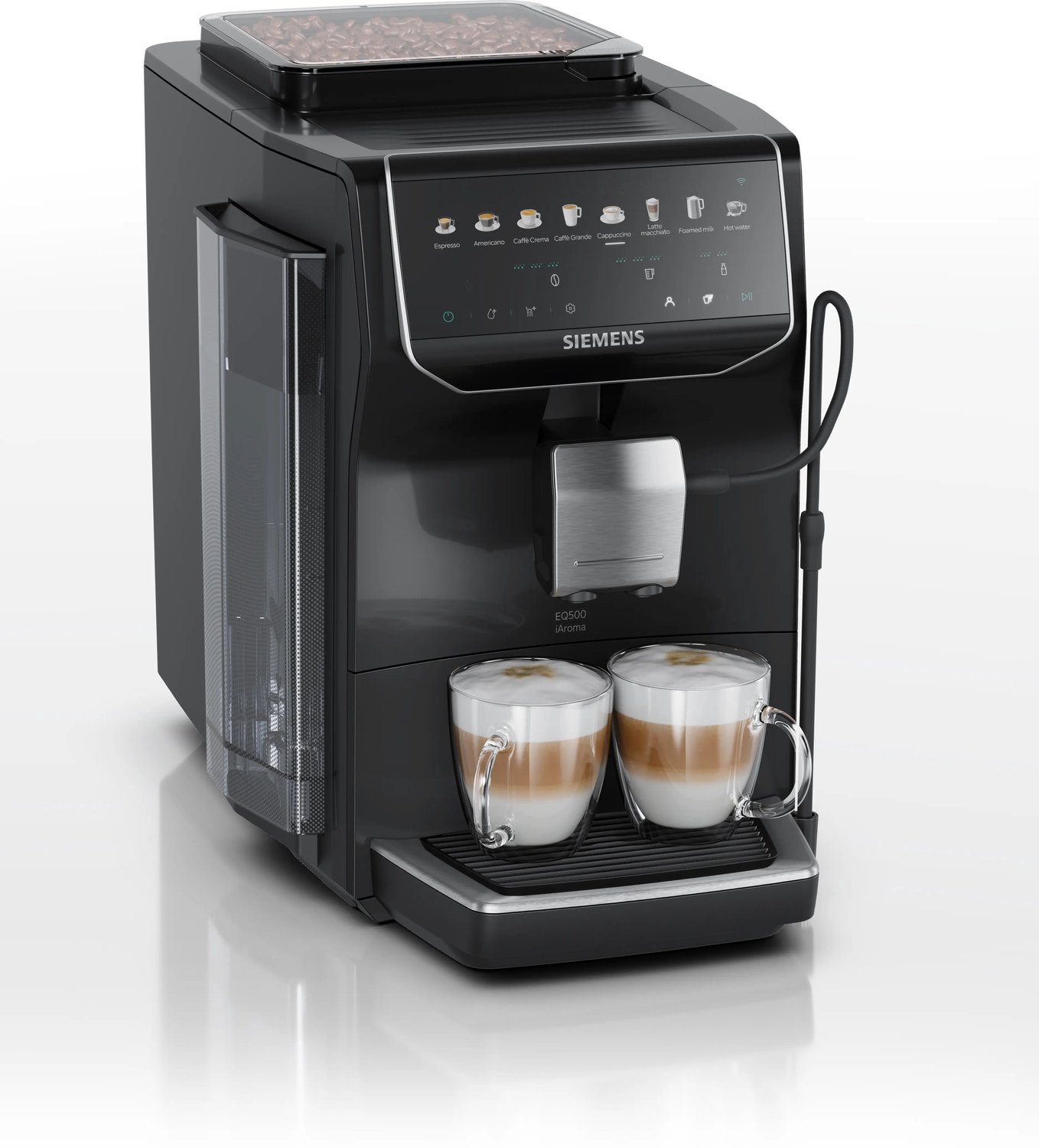 Siemens EQ500 iAroma TP553E07 helautomatisk kaffemaskin bönor - svart
