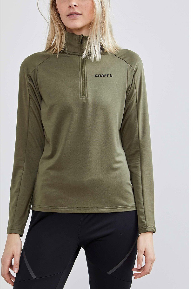 Craft CORE Gain Midlayer Damen M Grün - Hochwertiger Laufpullover für optimale Performance