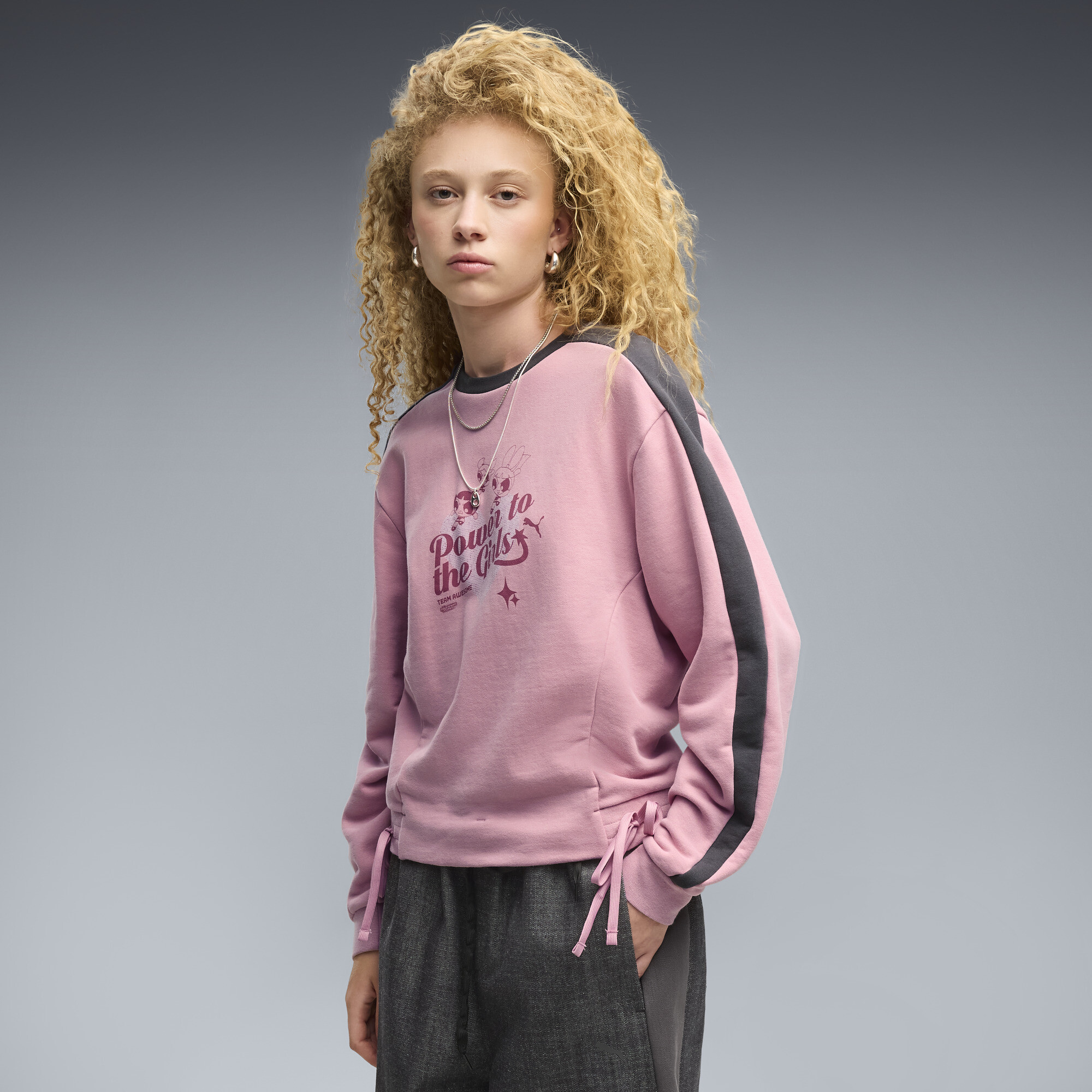 PUMA x POWERPUFF GIRLS Sweatshirt Damen, Kleidung, Rosa, XXS