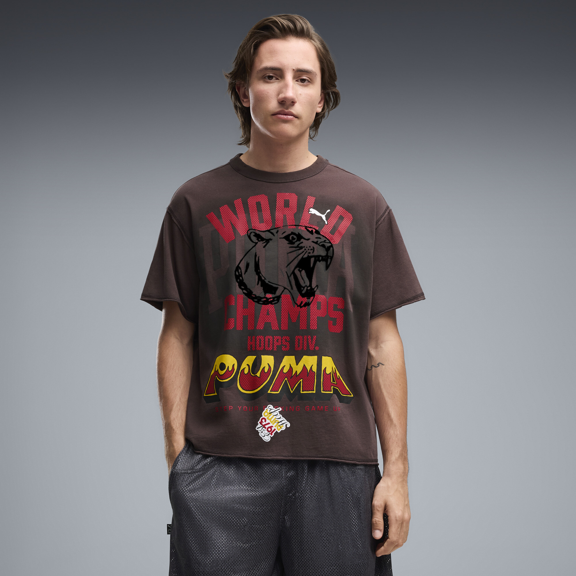 PUMA Art Class Oversized T-Shirt Herren, Accessoires, Schwarz, L