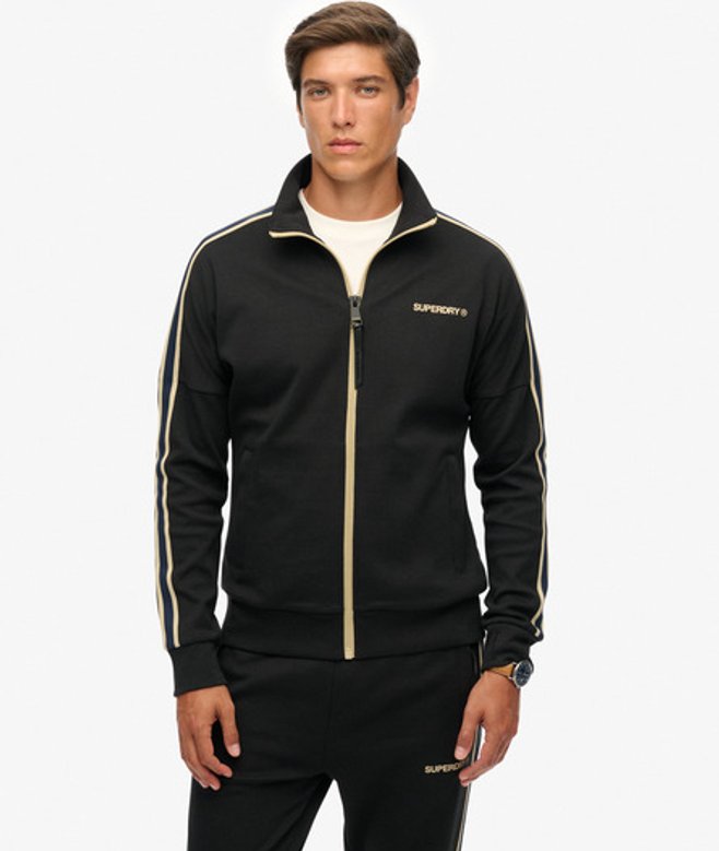 Superdry Herren Locker Geschnittenes Tech Cult Trainingstop Black - Größe: XL