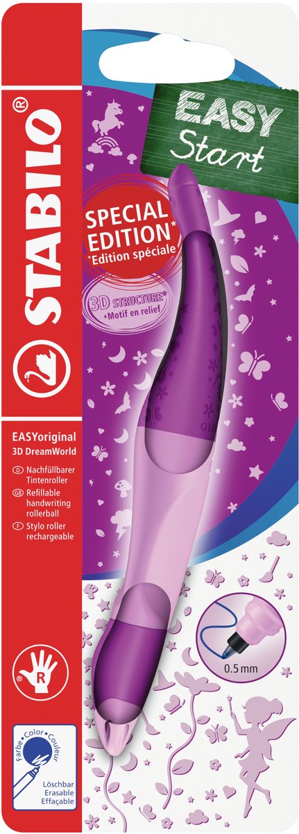 5 x Stabilo Tintenroller EASYoriginal 3D DreamWolrd Kartonetui R pink