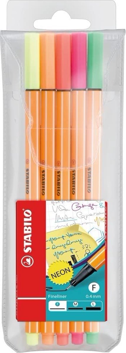 10 x Stabilo Fineliner point 88 Etui mit 5 Stiften