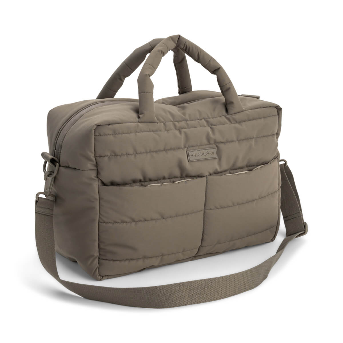 Done by Deer - Gesteppte Wickeltasche - Taupe - 41 x 21 x H 29 cm