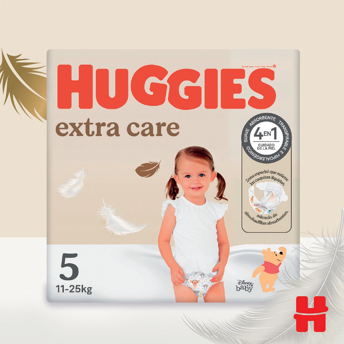 Extra Care Wickelwindeln, Nr. 5, 11-25 kg, 66 Stück, Huggies