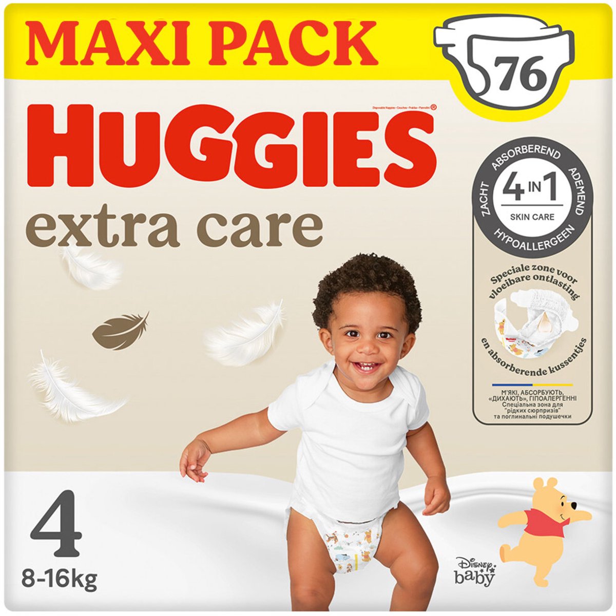 Extra Care Wickelwindeln, Nr. 4, 8-16 kg, 76 Stück, Huggies
