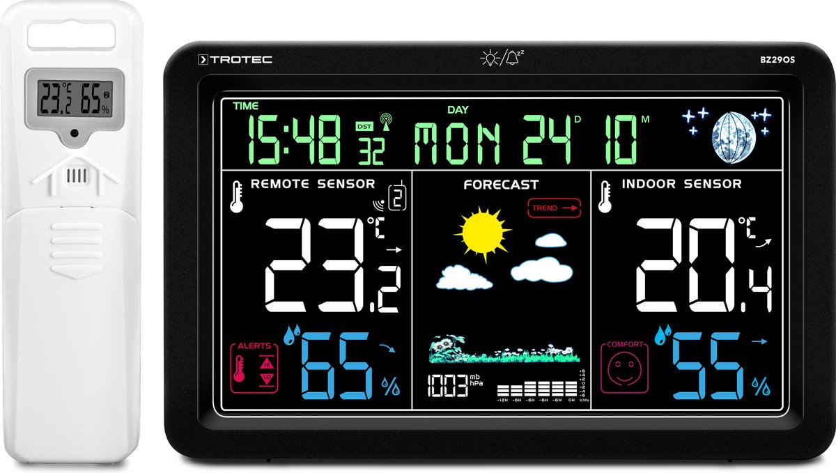 Stazione meteorologica digitale wireless e monitor climatico con sensore esterno BZ29OS