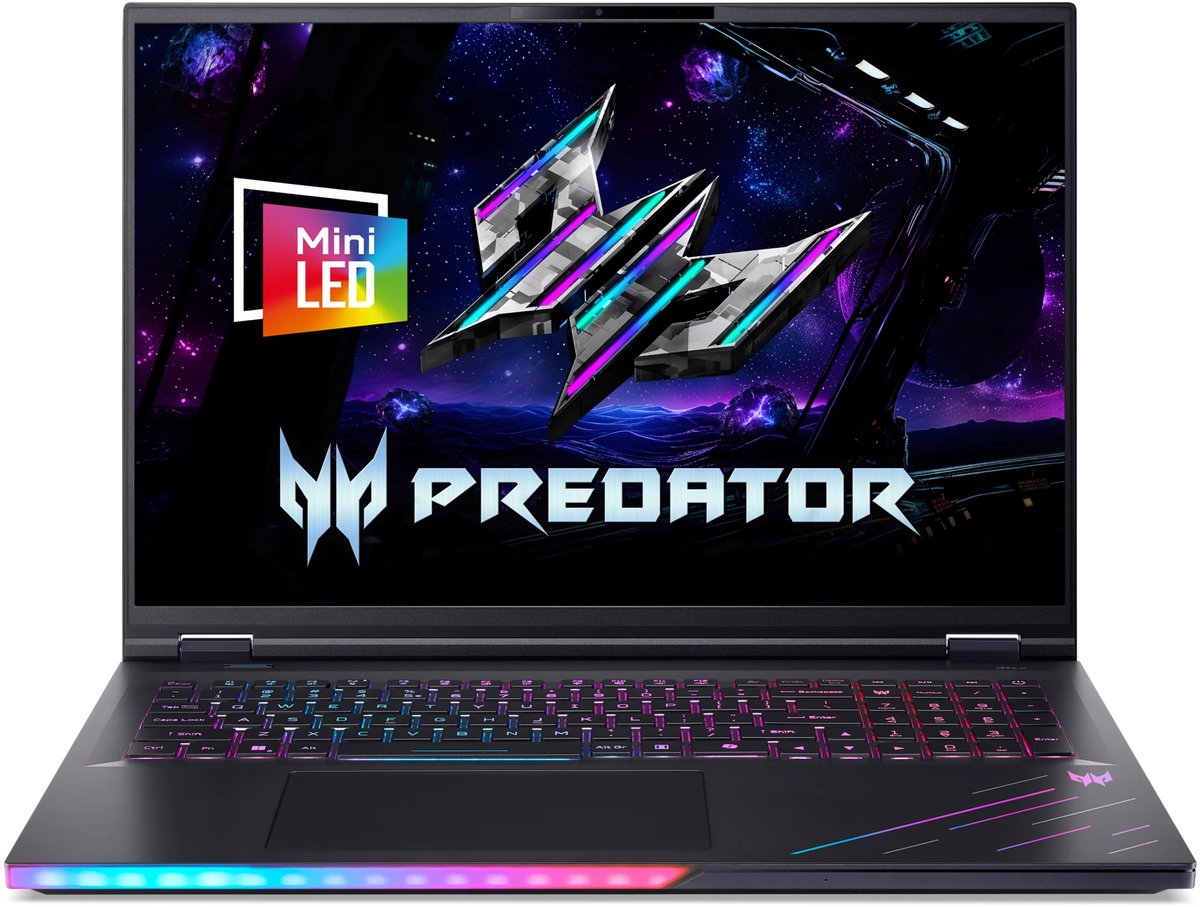 Predator Helios 18 AI, PH18-I71, Bärbar speldator, 18", Intel Core Ultra 9, 96GB RAM, 2TB SSD, NVIDIA GeForce RTX 5090