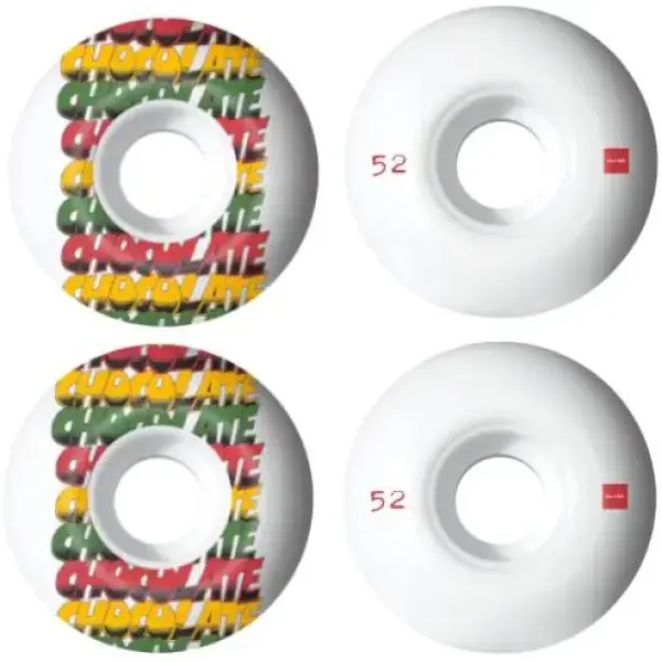 Skateboard Rollen Chocolate Sound System 99A 4 Stk. (52mm - Grün/Rot/Gelb)