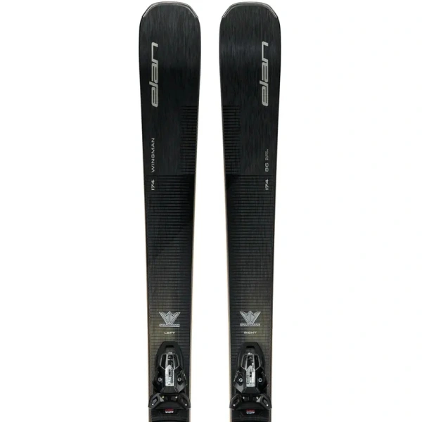 All Mountain Ski Elan Wingman 86 Schwarz Edition + EMX 12 (182cm - Black Edition)