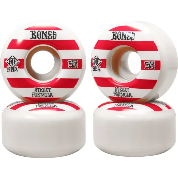 Skateboard Rollen Bones STF V4 Wide 4 Stk. (53mm - Patterns 103a)
