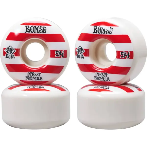 Skateboard Rollen Bones STF V4 Wide 4 Stk. (54mm - Patterns 103a)